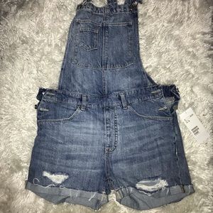 Jean short romper